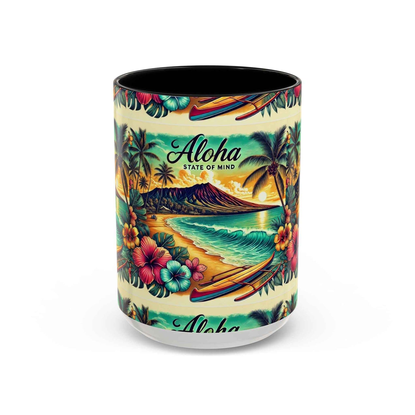 Aloha State of Mind Hawaii Mug - Tropical Beach Coffee Cup