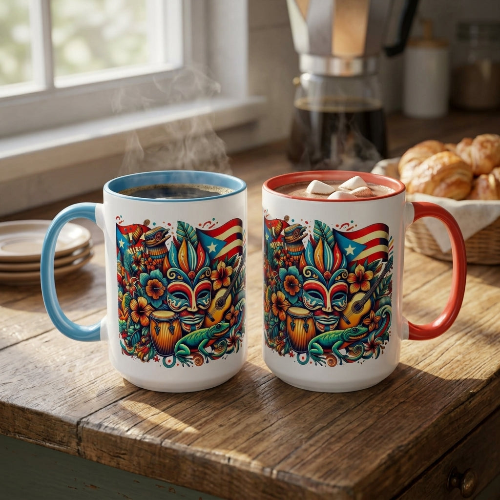 Puerto Rican Coffee Mug - 11oz & 15oz Options for Puerto Rican Coffee Lovers