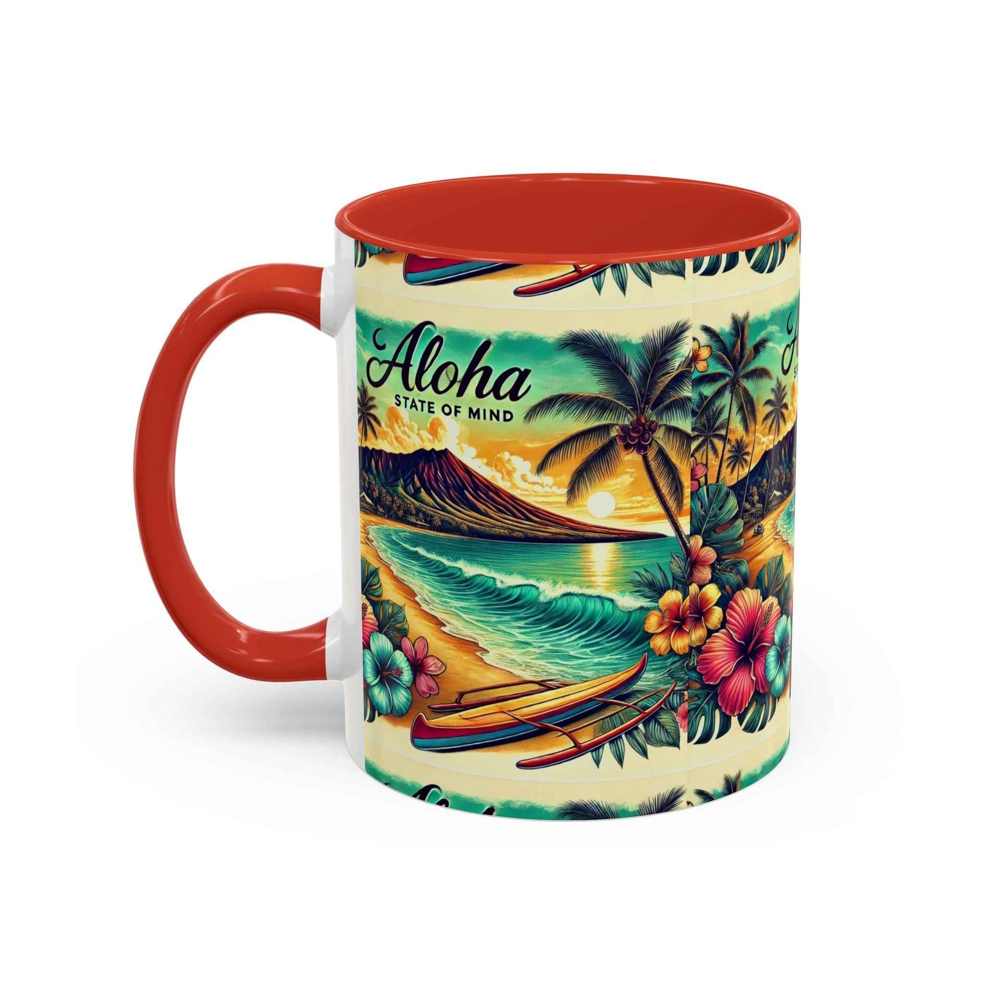Aloha State of Mind Hawaii Mug - Tropical Beach Coffee Cup