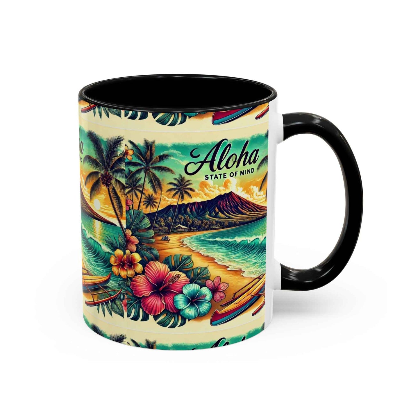 Aloha State of Mind Hawaii Mug - Tropical Beach Coffee Cup