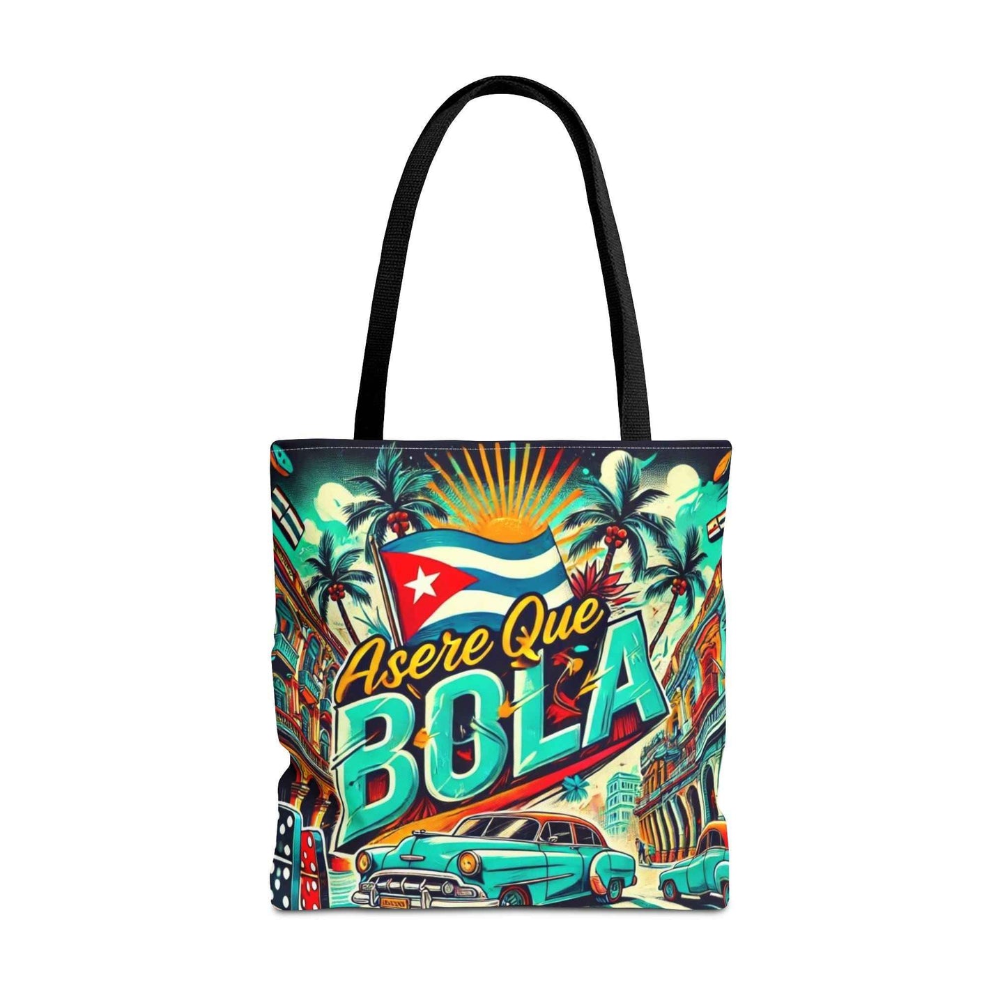 Asere Que Bolá, Tote Bag  Vibrant  Design with Tropical Flair