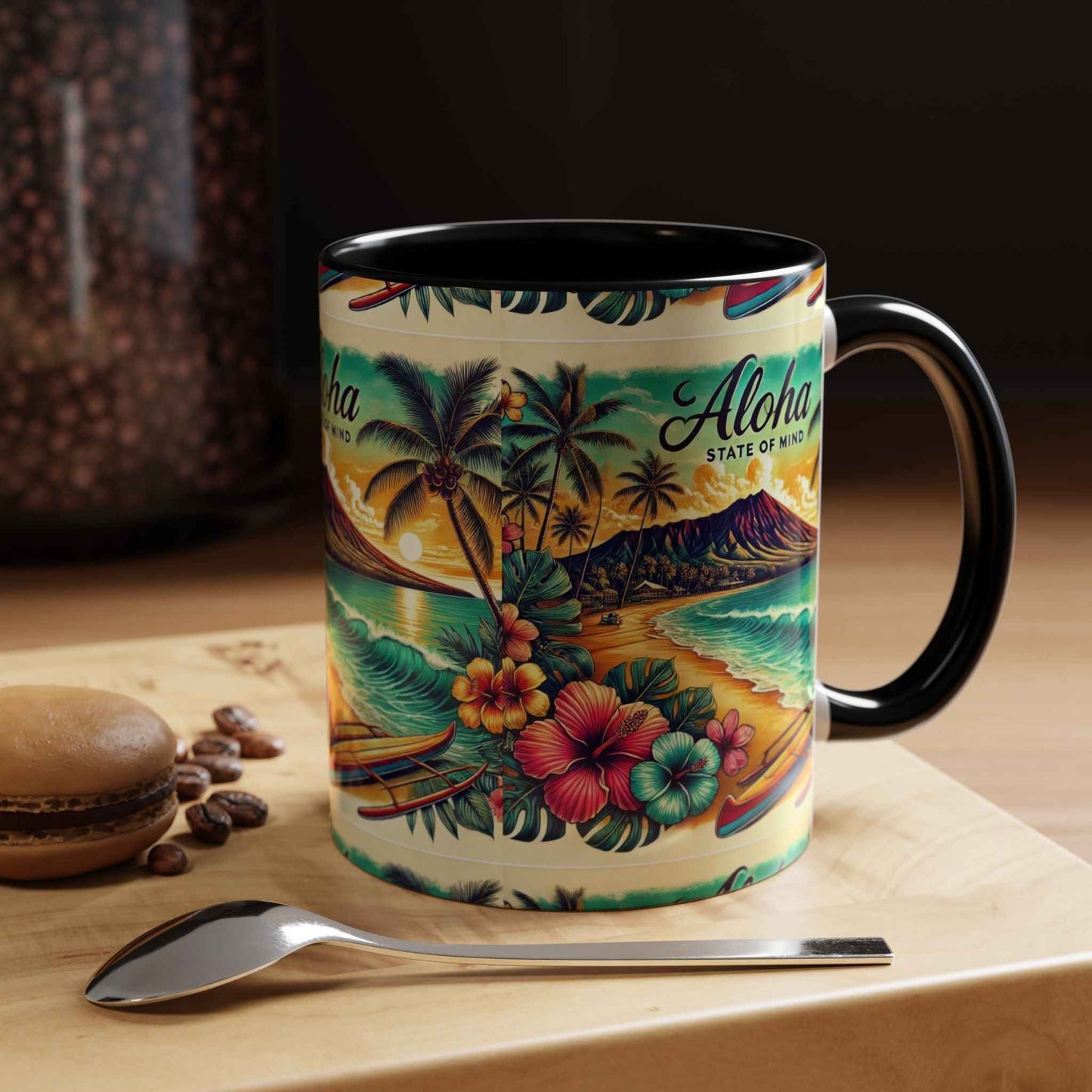 Aloha State of Mind Hawaii Mug - Tropical Beach Coffee Cup