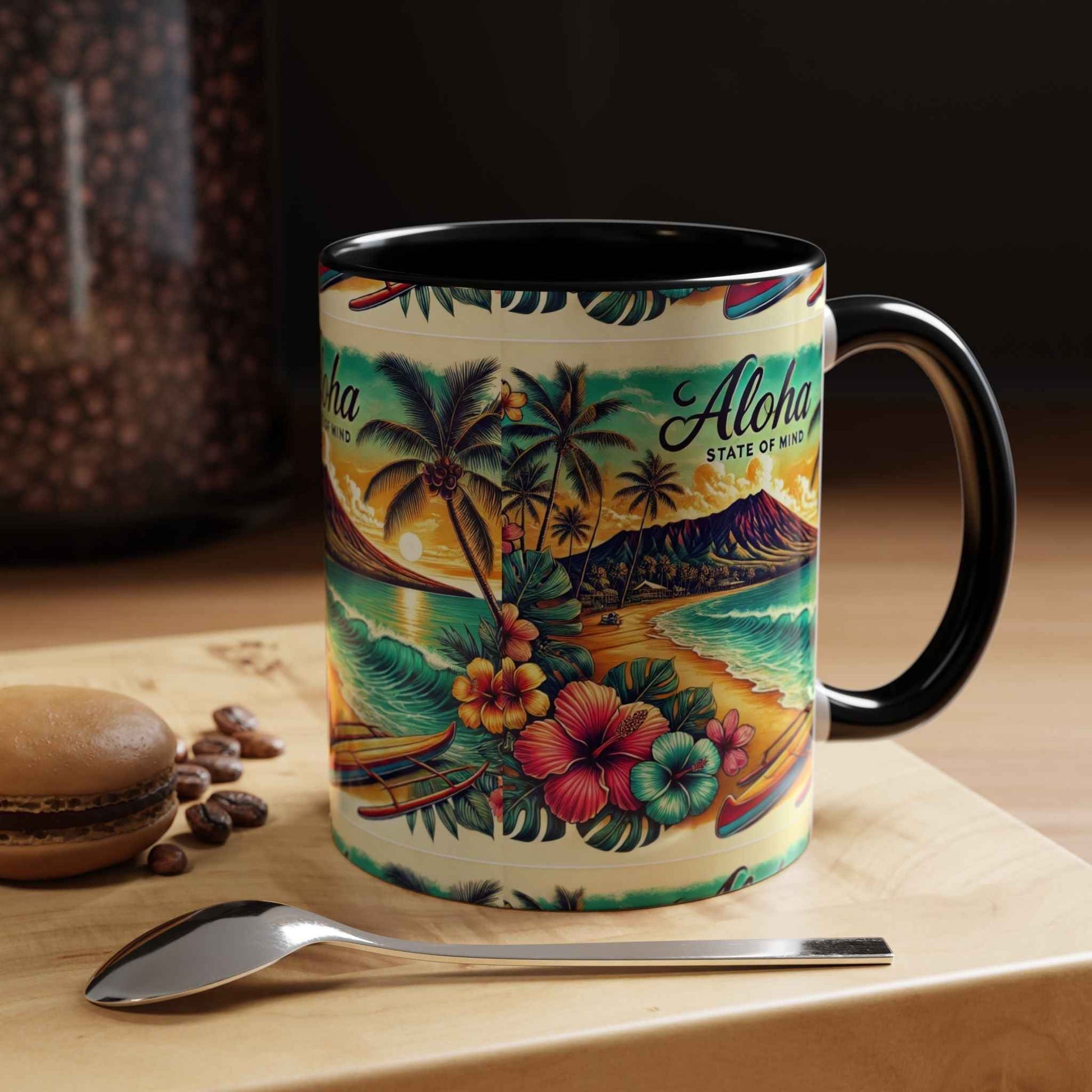 Aloha State of Mind Hawaii Mug - Tropical Beach Coffee Cup