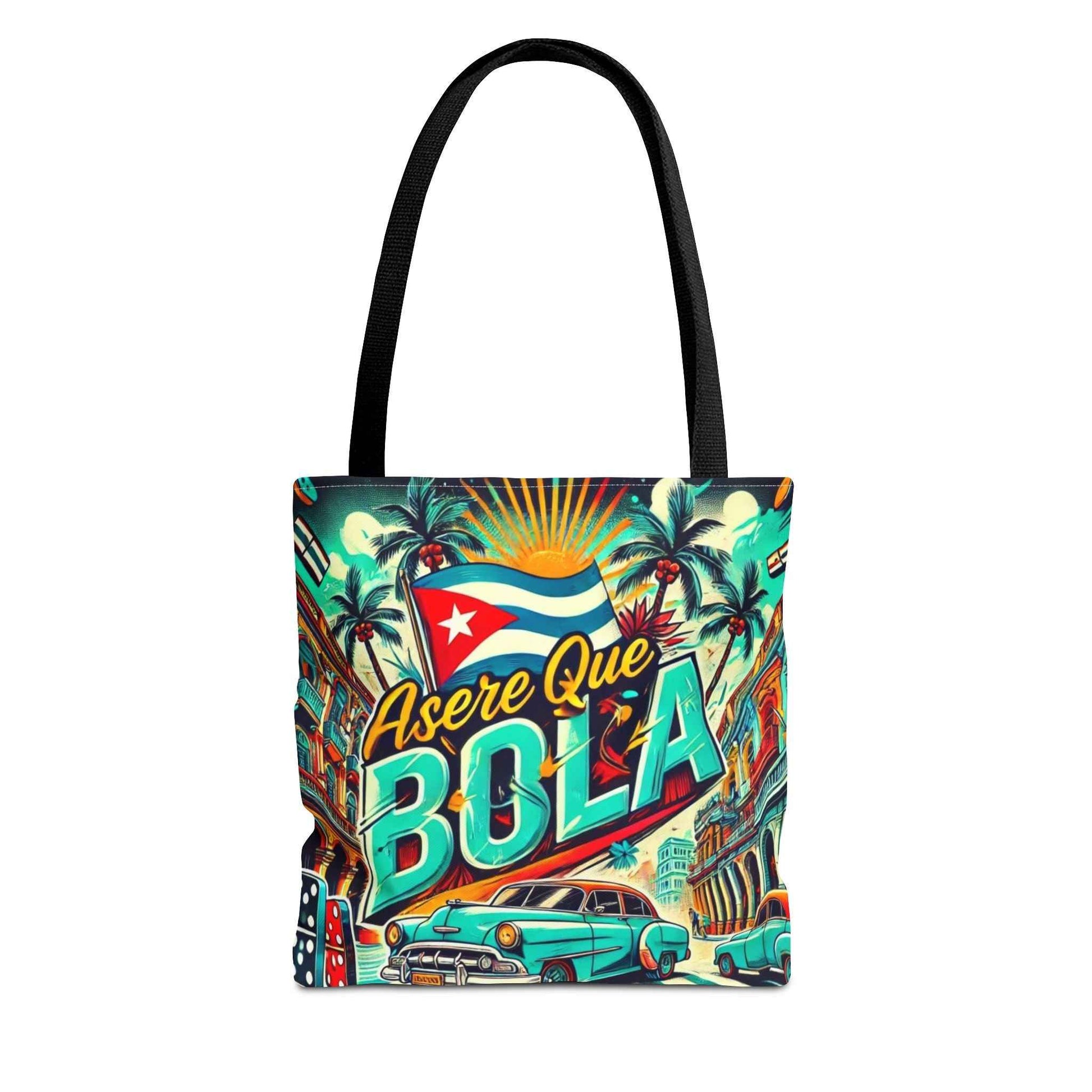 Asere Que Bolá, Tote Bag  Vibrant  Design with Tropical Flair