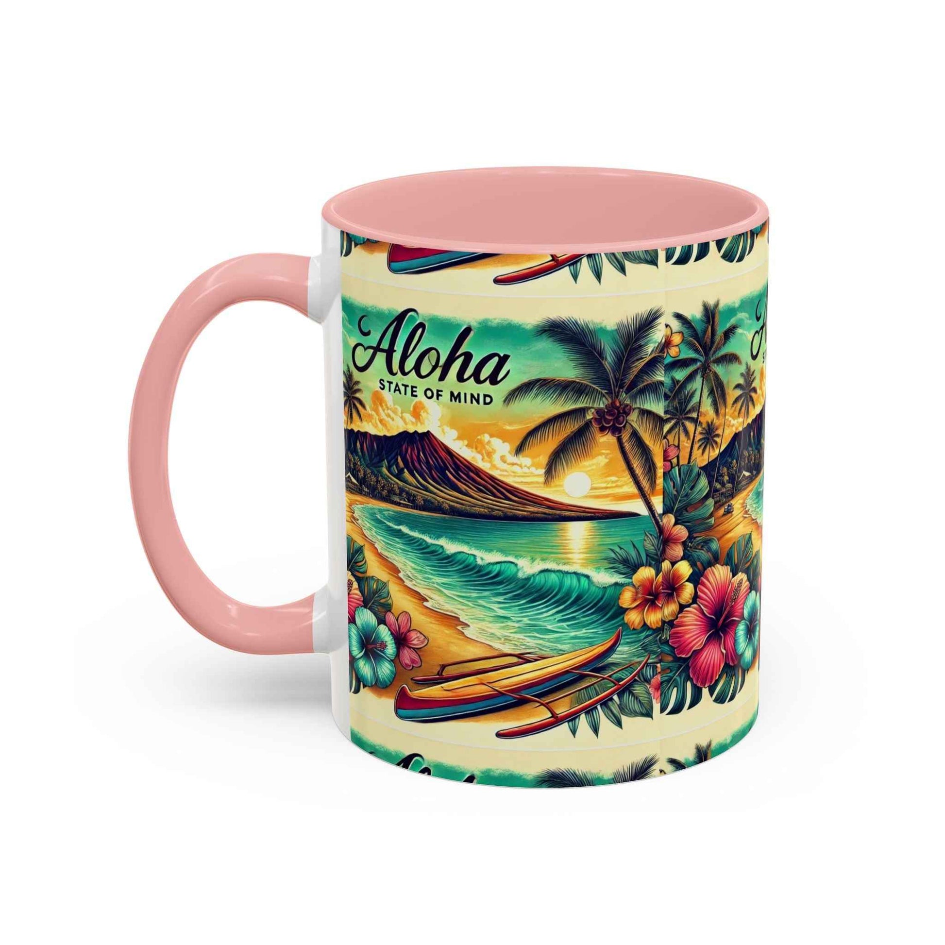 Aloha State of Mind Hawaii Mug - Tropical Beach Coffee Cup