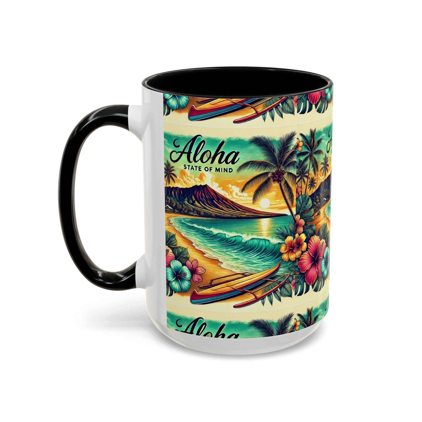 Aloha State of Mind Hawaii Mug - Tropical Beach Coffee Cup