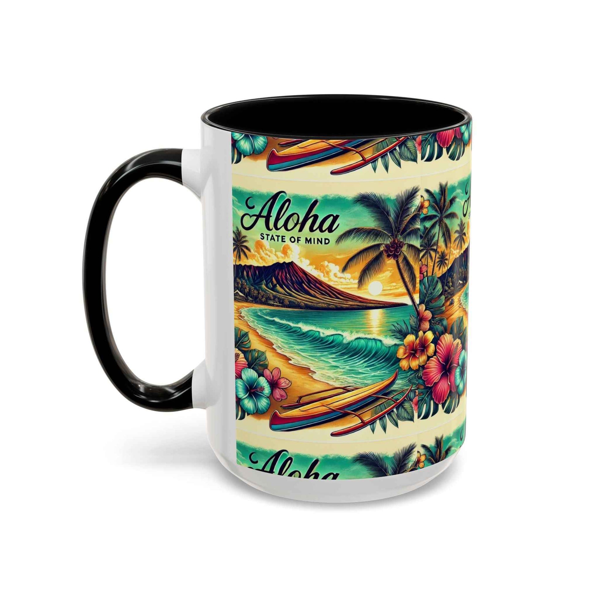 Aloha State of Mind Hawaii Mug - Tropical Beach Coffee Cup