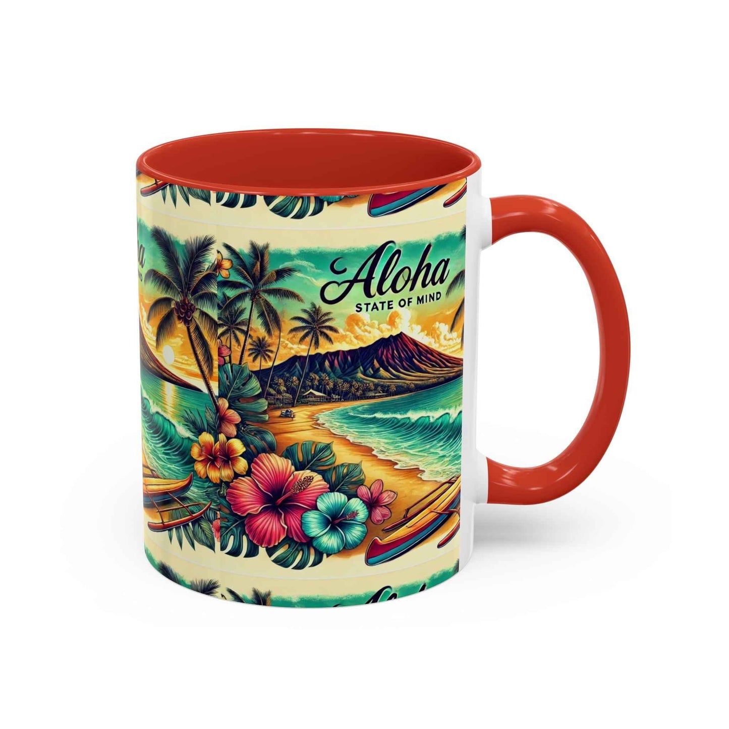 Aloha State of Mind Hawaii Mug - Tropical Beach Coffee Cup