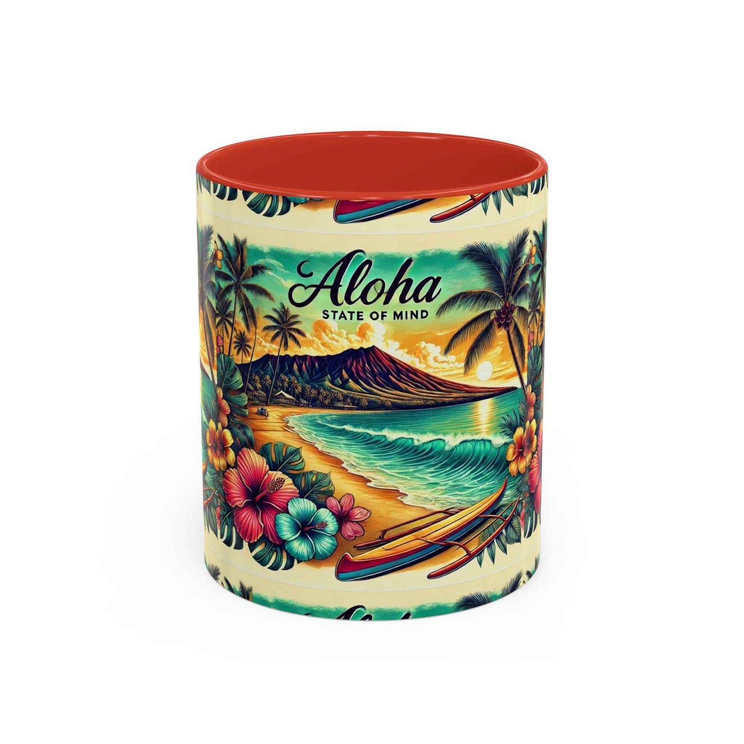 Aloha State of Mind Hawaii Mug - Tropical Beach Coffee Cup