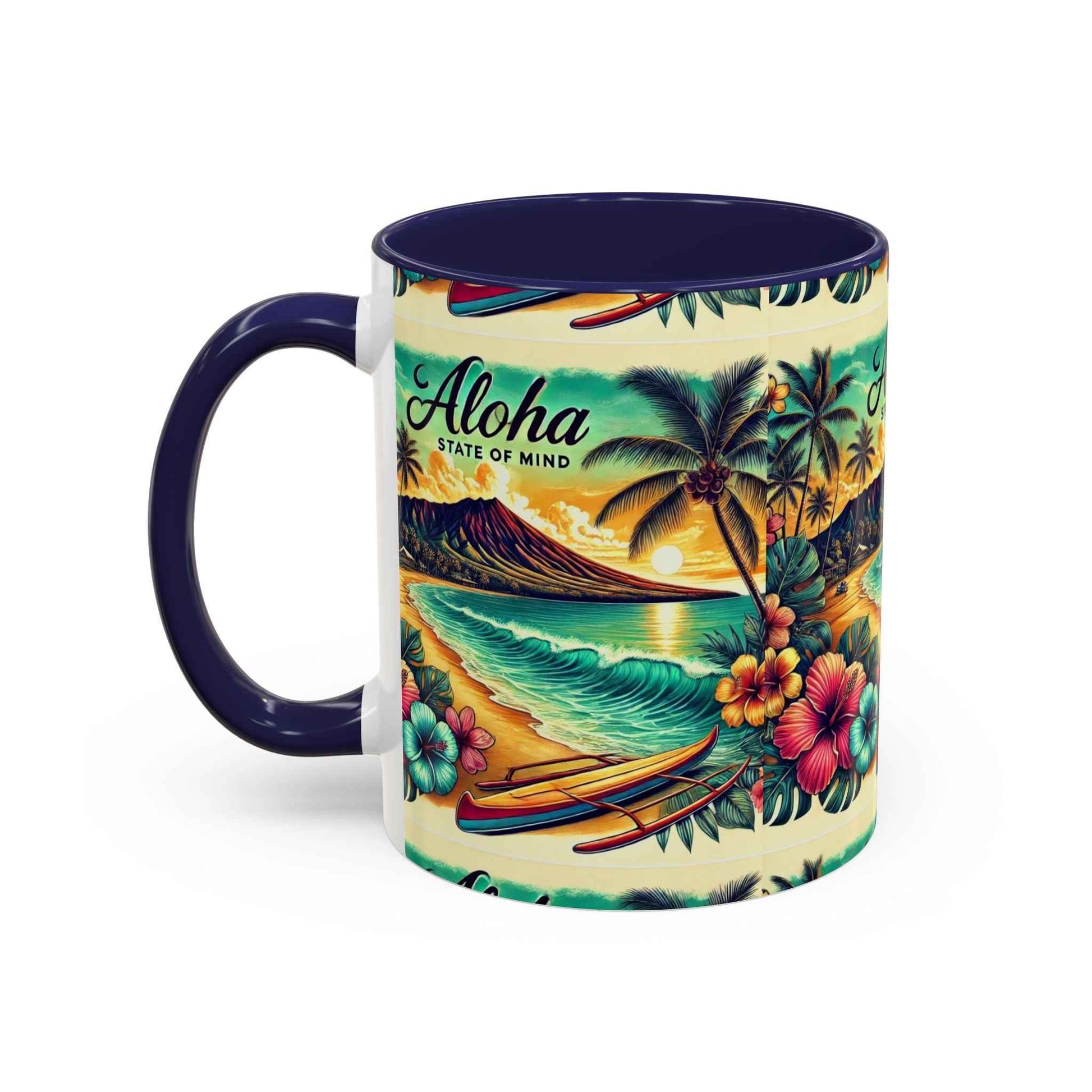 Aloha State of Mind Hawaii Mug - Tropical Beach Coffee Cup