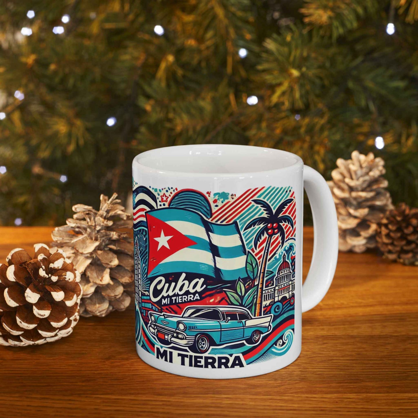 Taza Cuba Mi Tierra - Café Cubano | Regalo Nostálgico | 11oz y 15oz