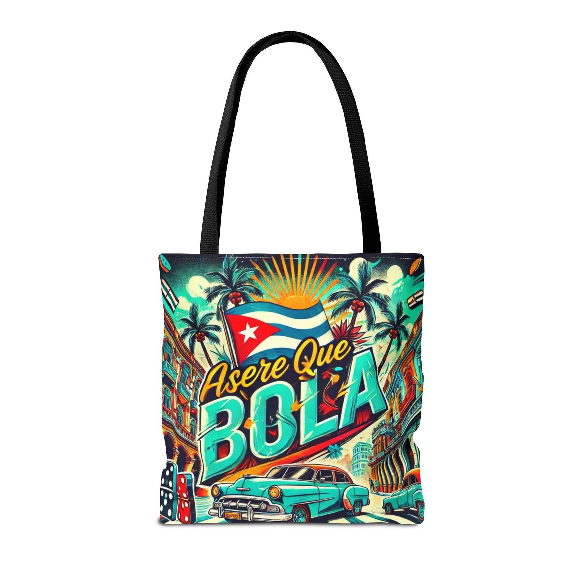 Asere Que Bolá, Tote Bag  Vibrant  Design with Tropical Flair