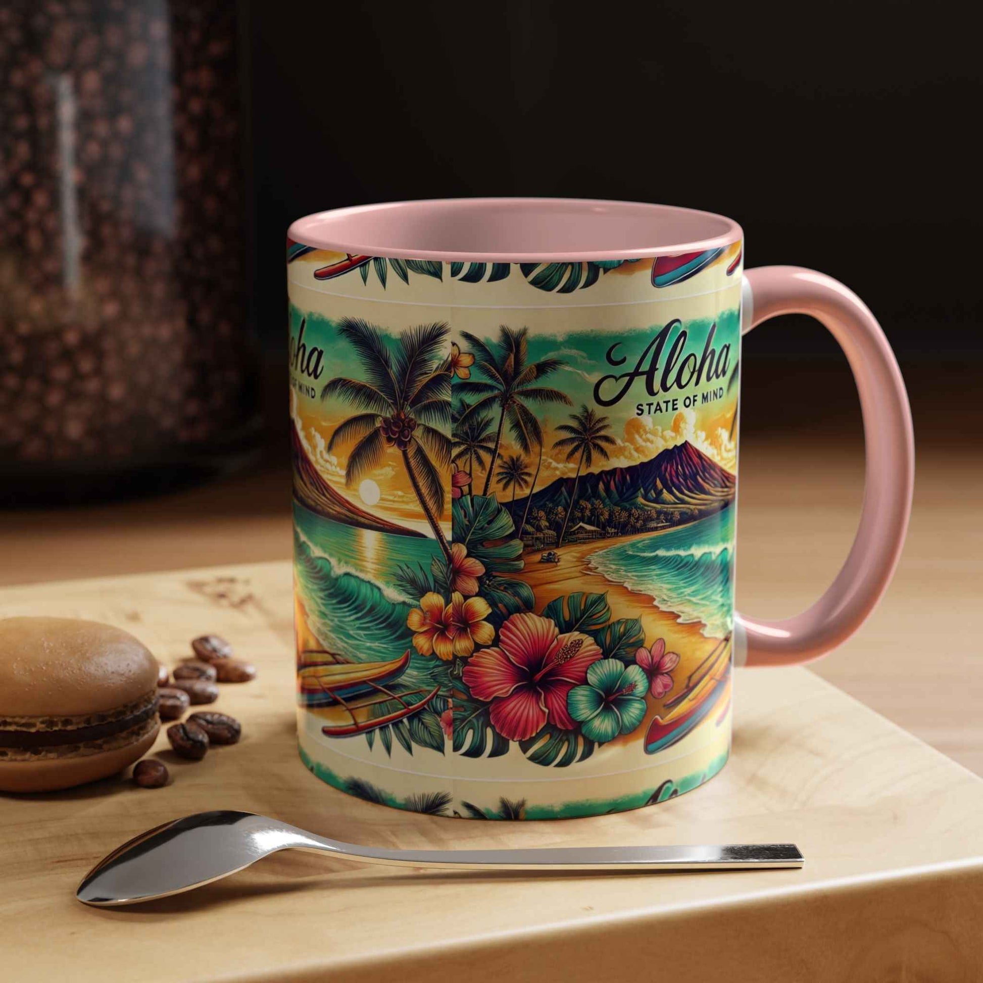 Aloha State of Mind Hawaii Mug - Tropical Beach Coffee Cup