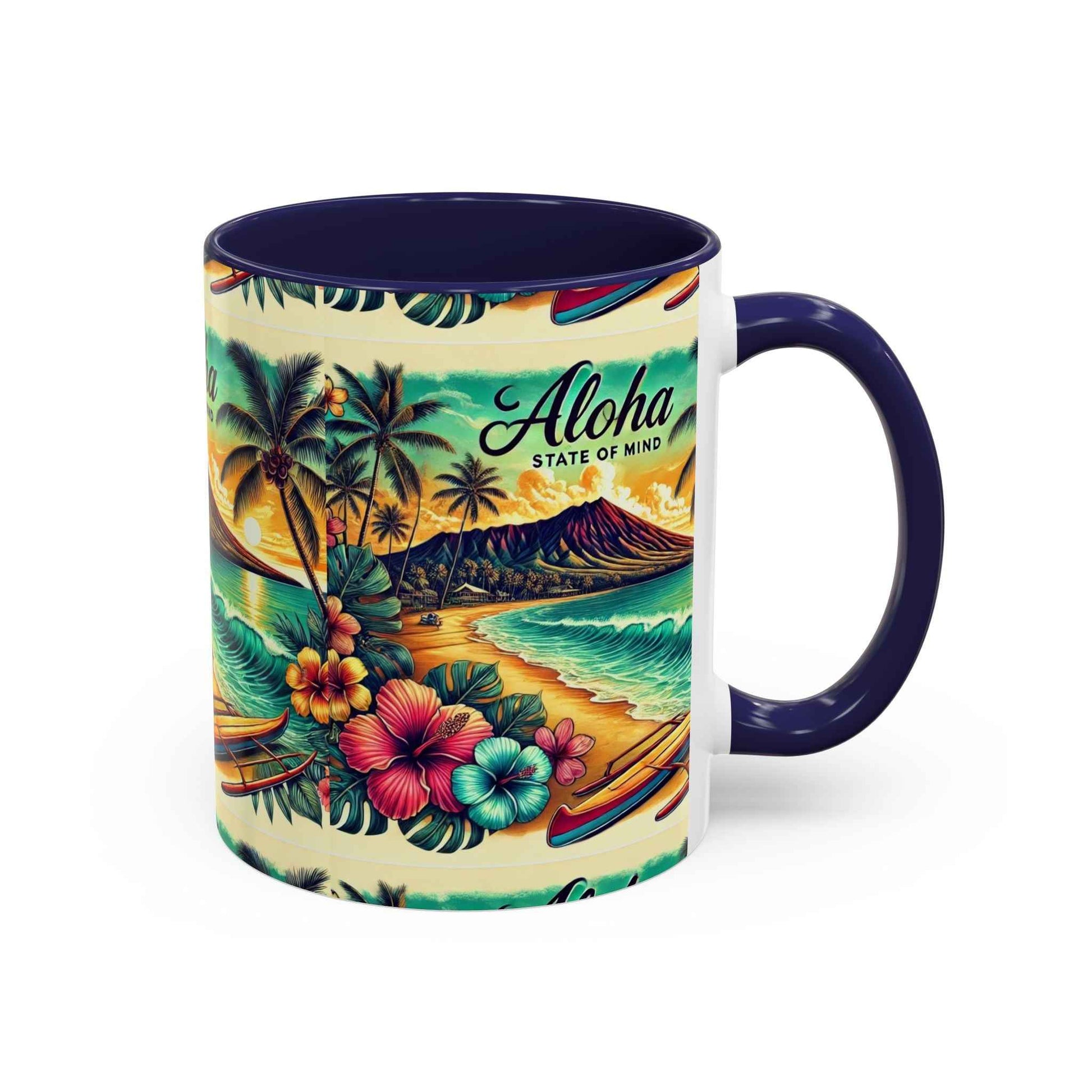 Aloha State of Mind Hawaii Mug - Tropical Beach Coffee Cup