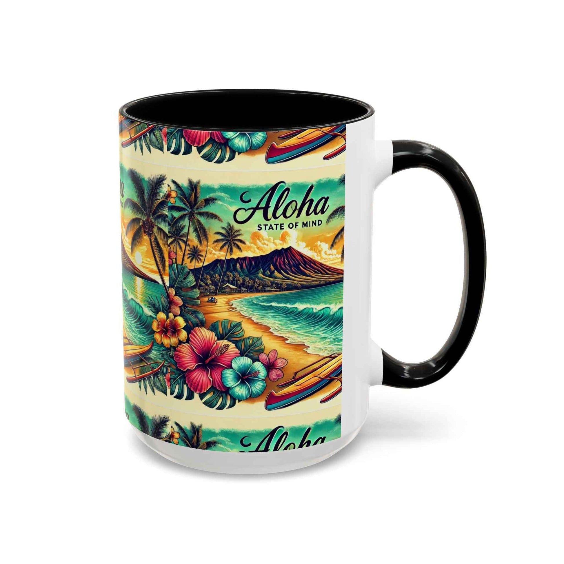 Aloha State of Mind Hawaii Mug - Tropical Beach Coffee Cup