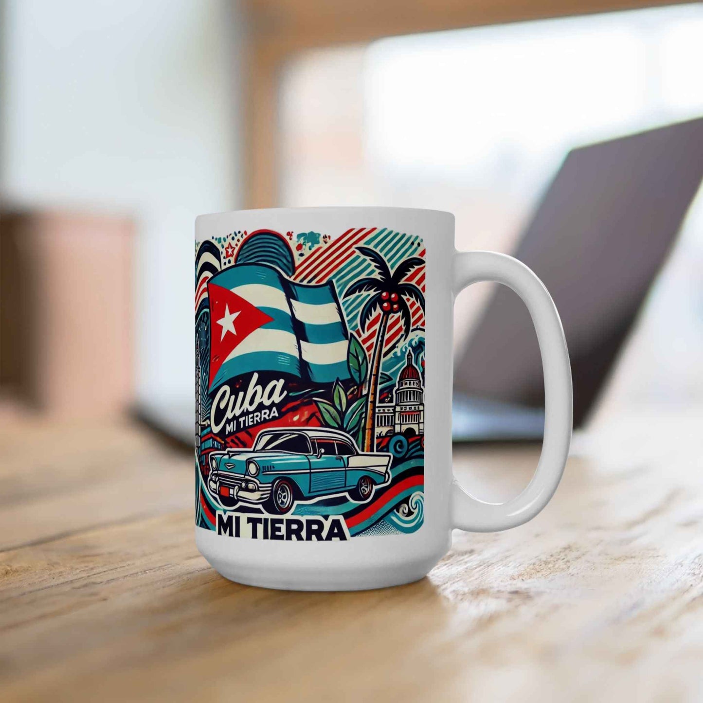 Taza Cuba Mi Tierra - Café Cubano | Regalo Nostálgico | 11oz y 15oz