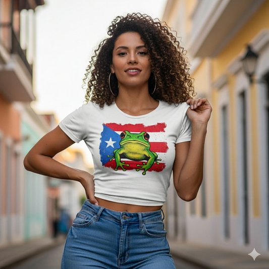 Puerto Rico Flag and Coquí T-Shirt - Boricua Pride Personalized 100% Cotton Unisex