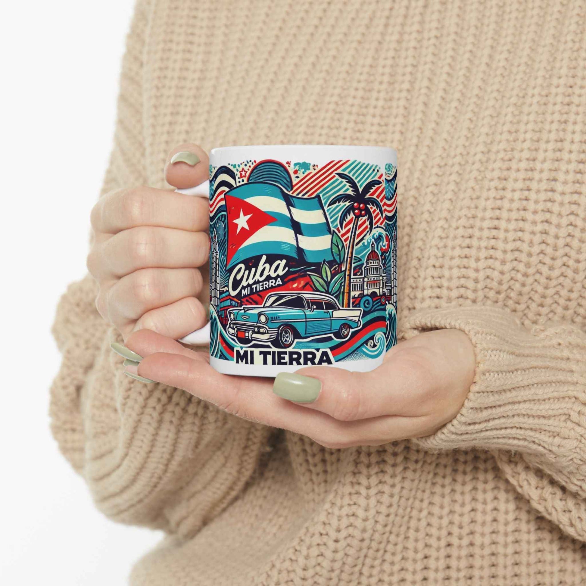 Taza Cuba Mi Tierra - Café Cubano | Regalo Nostálgico | 11oz y 15oz