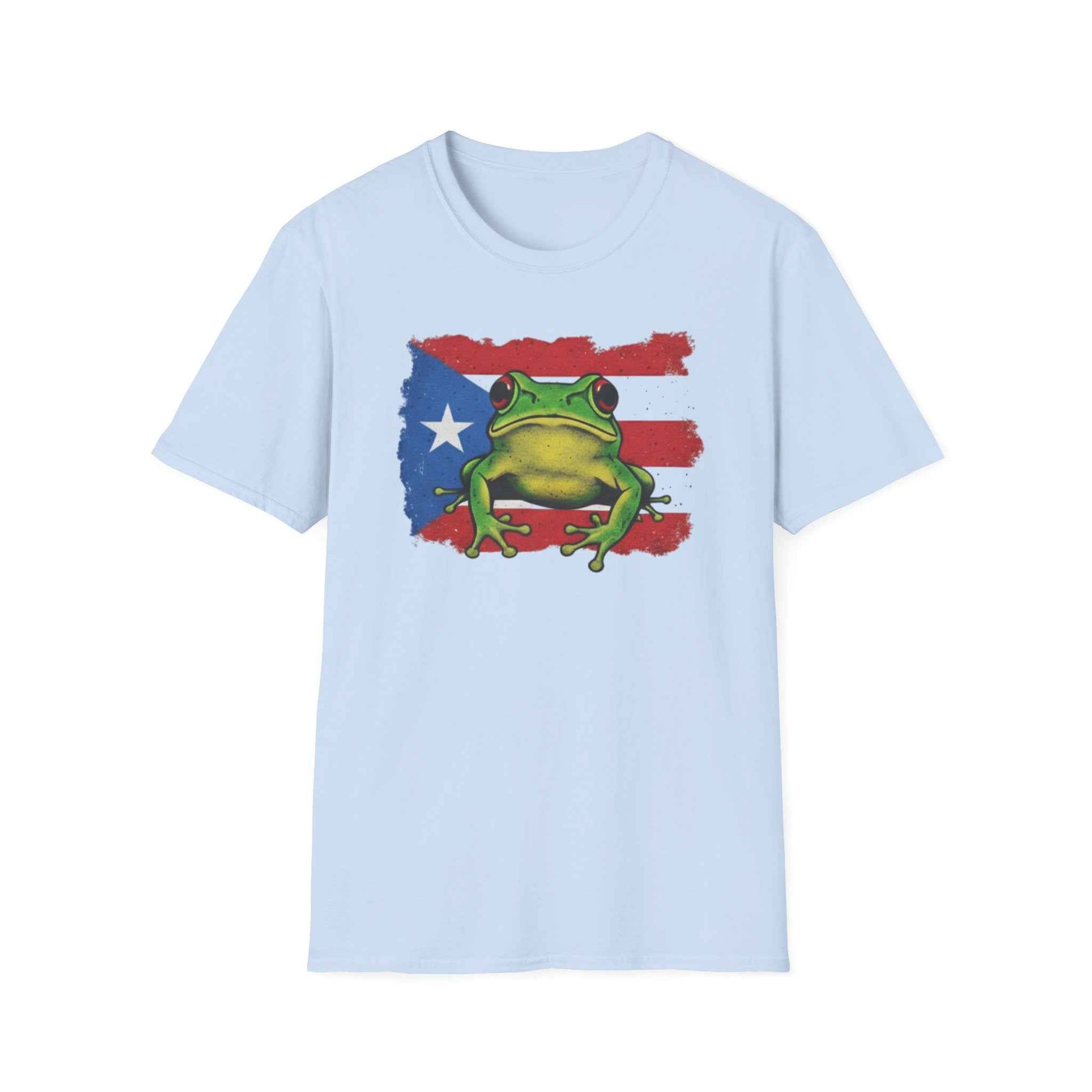 Puerto Rico Flag and Coquí T-Shirt - Boricua Pride Personalized 100% Cotton Unisex