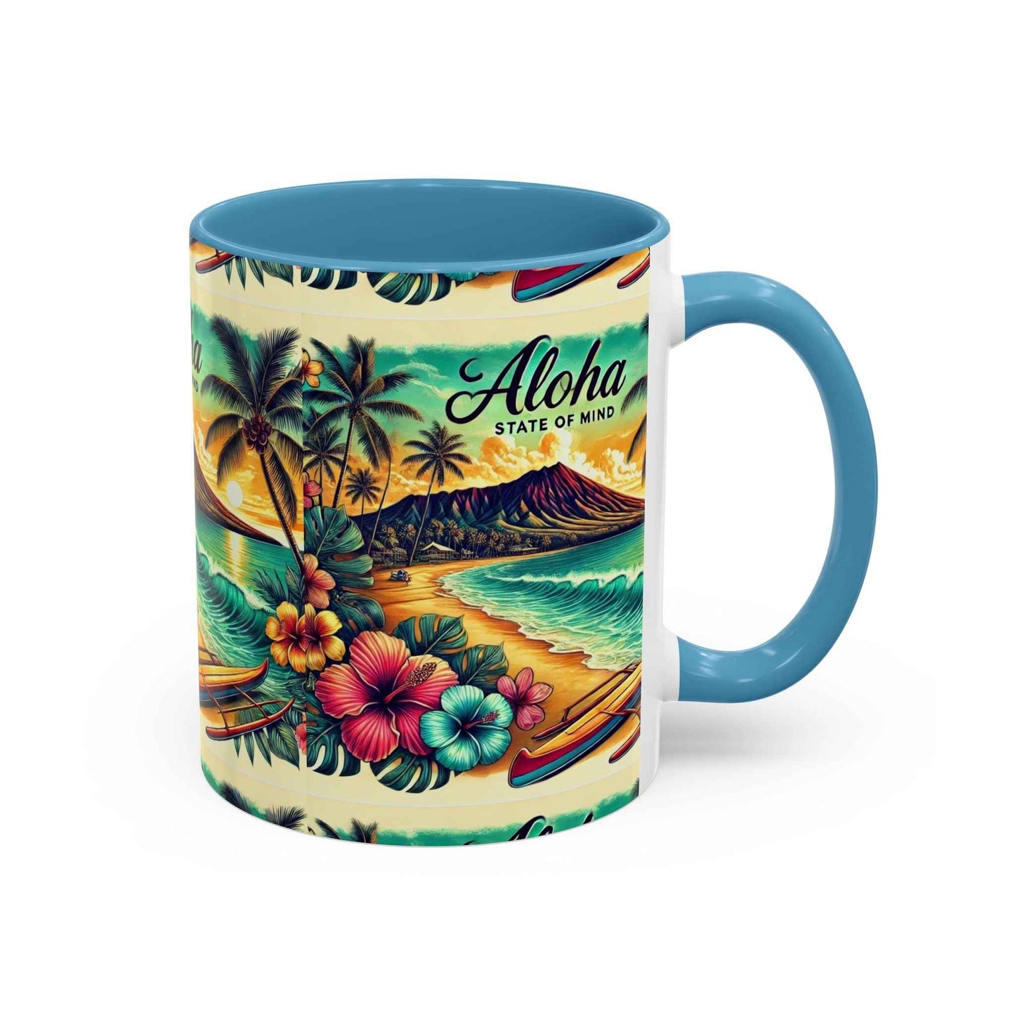 Aloha State of Mind Hawaii Mug - Tropical Beach Coffee Cup