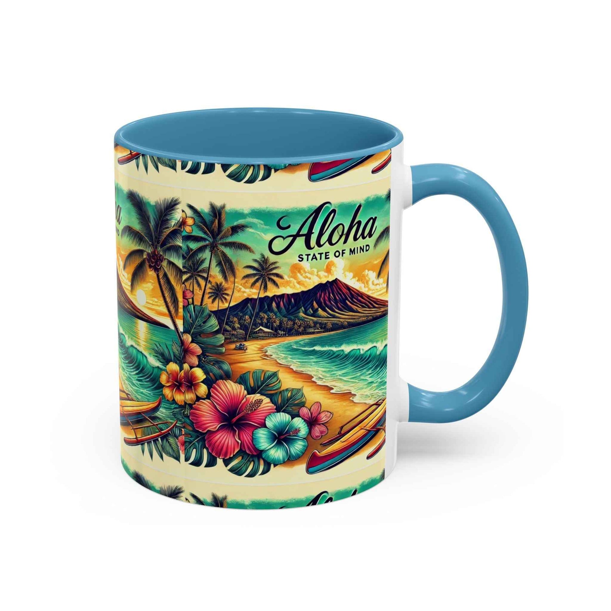 Aloha State of Mind Hawaii Mug - Tropical Beach Coffee Cup