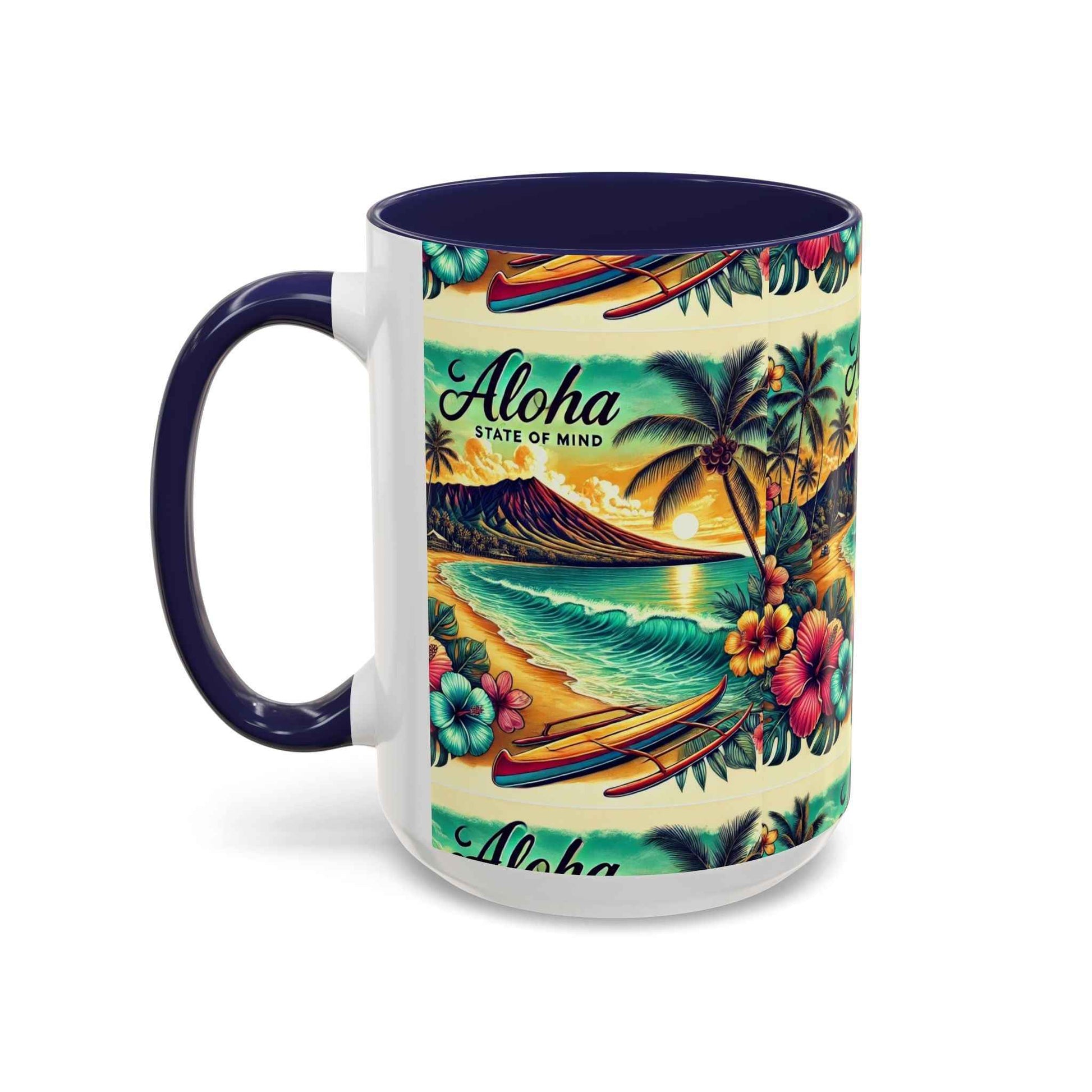 Aloha State of Mind Hawaii Mug - Tropical Beach Coffee Cup