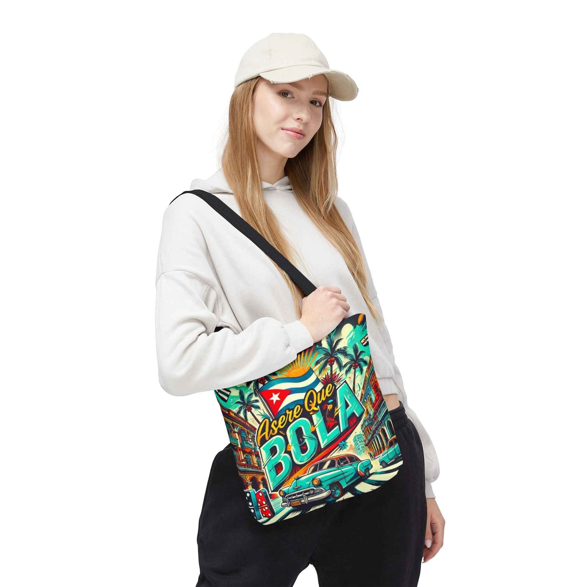 Asere Que Bolá, Tote Bag  Vibrant  Design with Tropical Flair