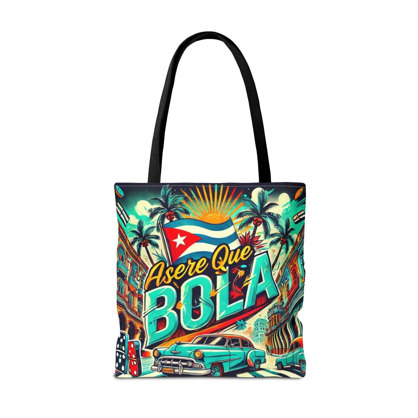 Asere Que Bolá, Tote Bag  Vibrant  Design with Tropical Flair
