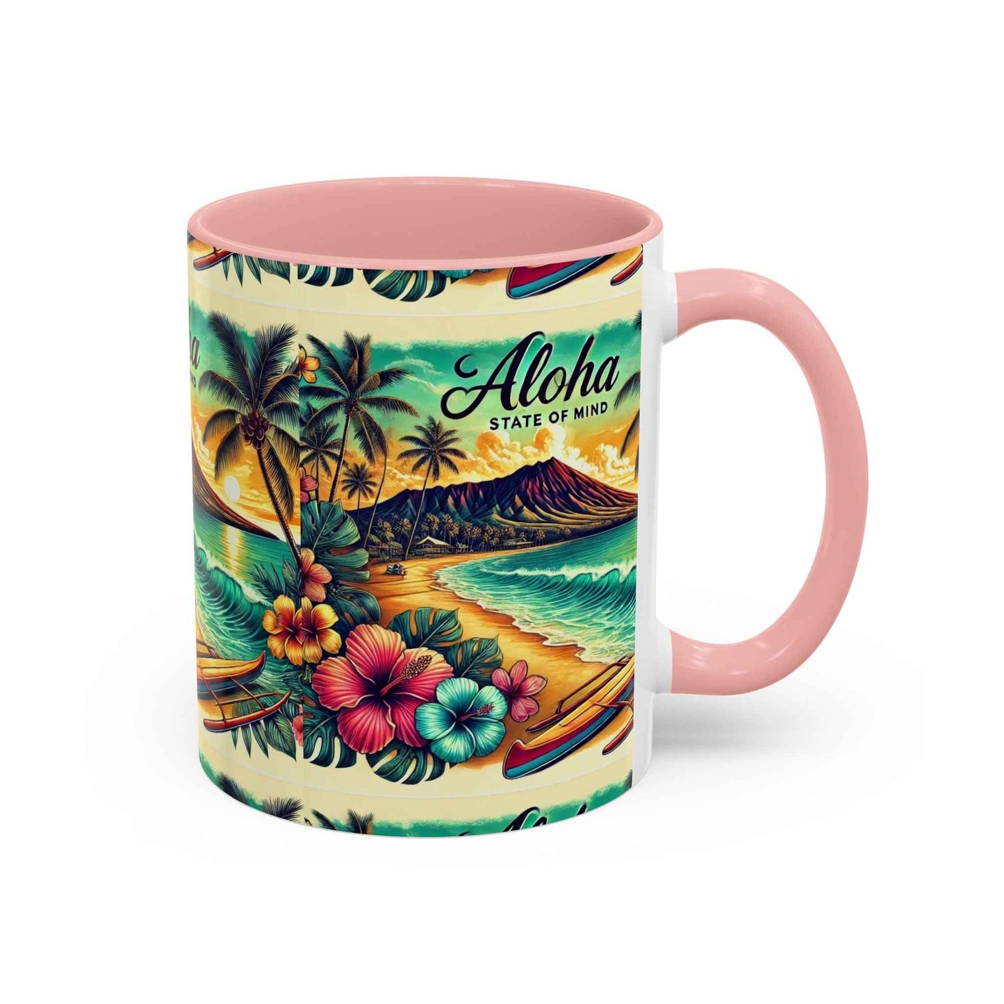Aloha State of Mind Hawaii Mug - Tropical Beach Coffee Cup