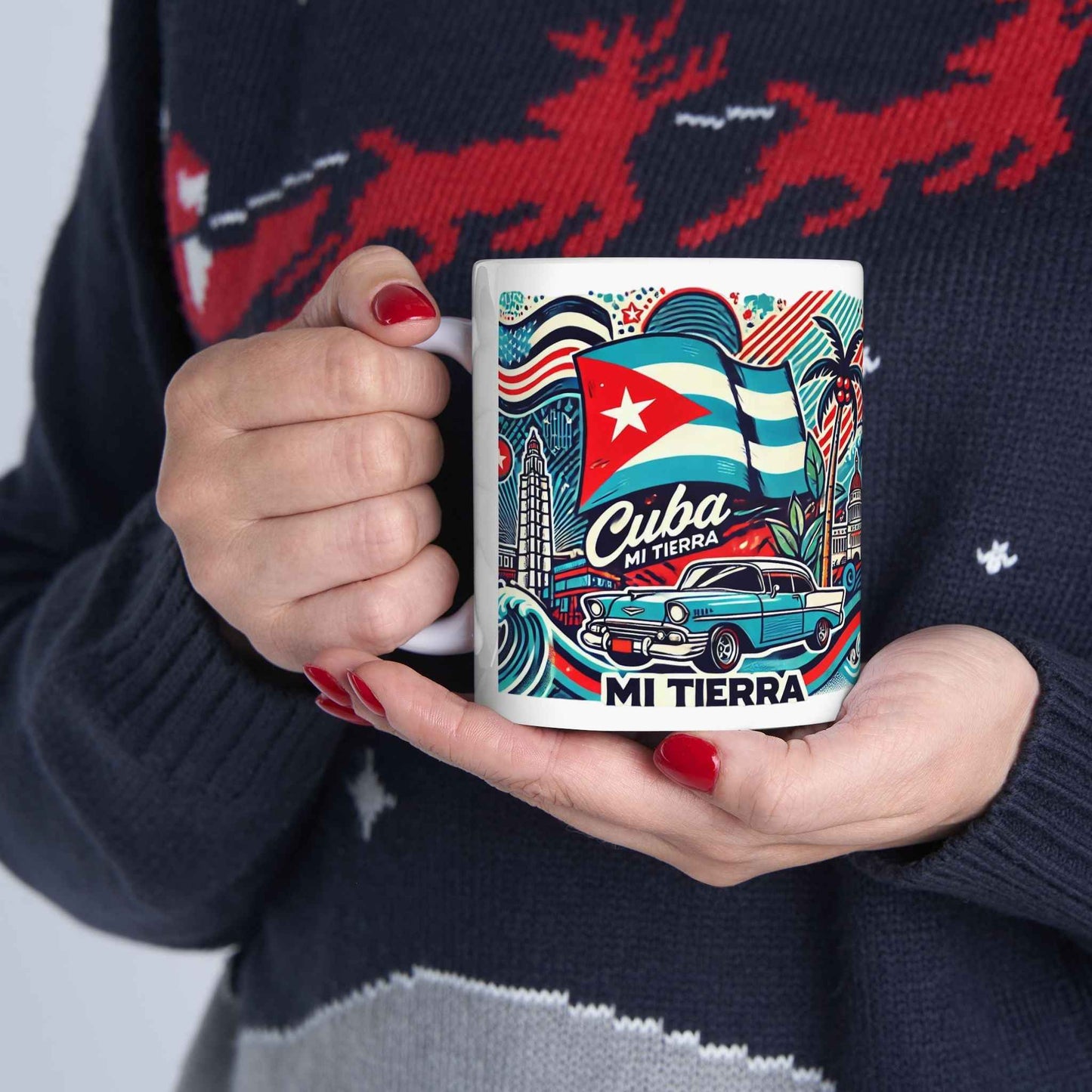 Taza Cuba Mi Tierra - Café Cubano | Regalo Nostálgico | 11oz y 15oz