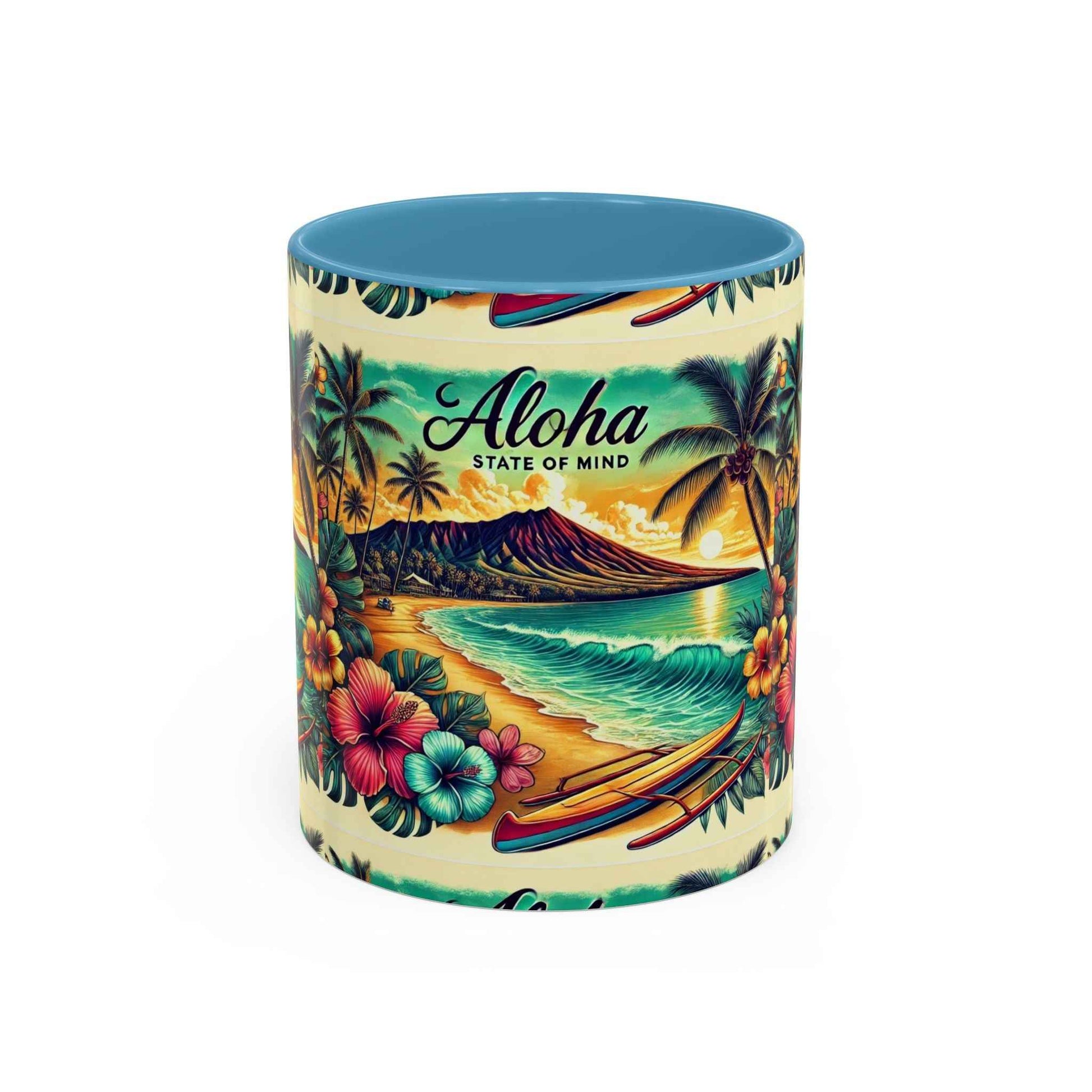 Aloha State of Mind Hawaii Mug - Tropical Beach Coffee Cup