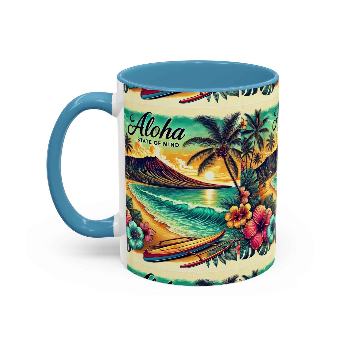 Aloha State of Mind Hawaii Mug - Tropical Beach Coffee Cup