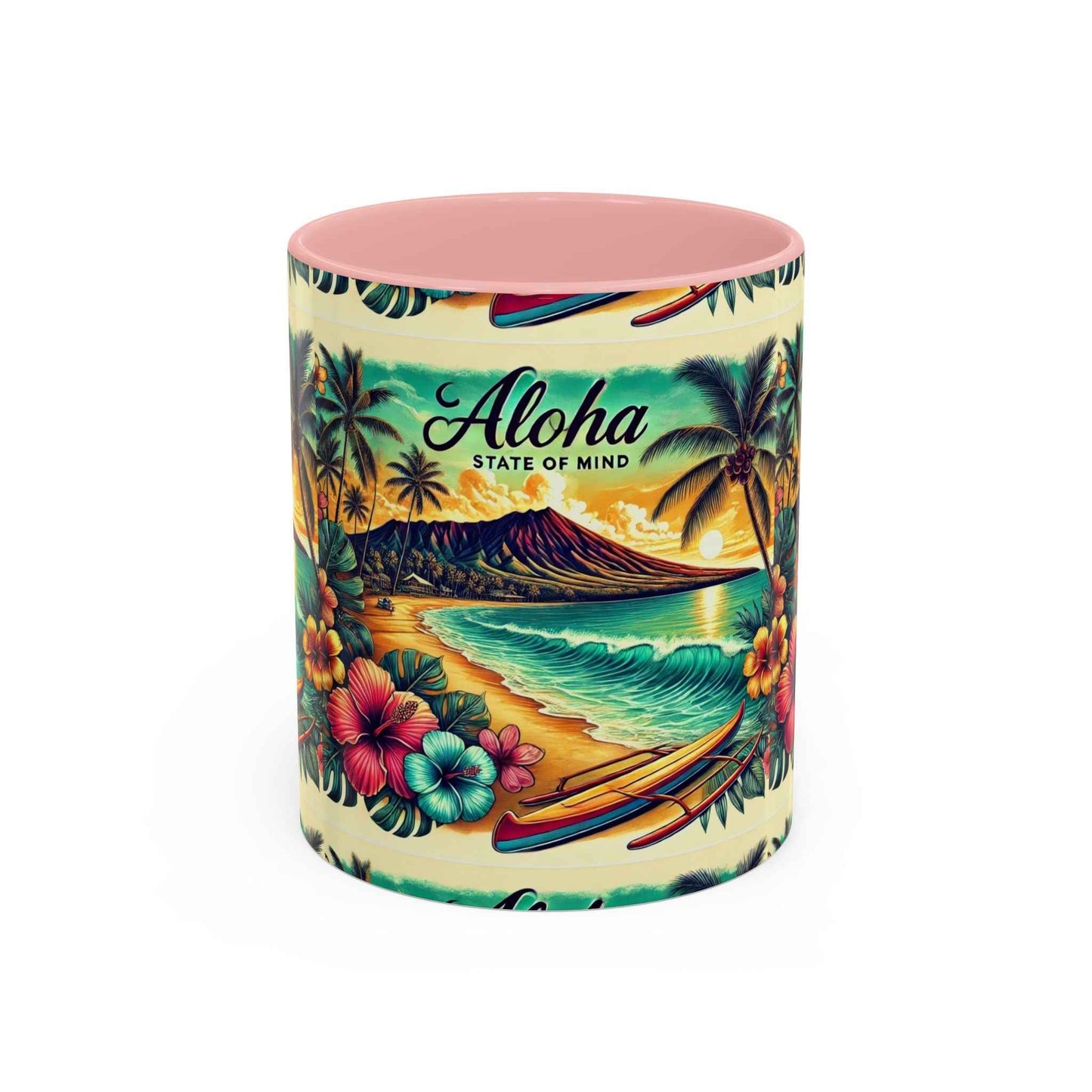 Aloha State of Mind Hawaii Mug - Tropical Beach Coffee Cup