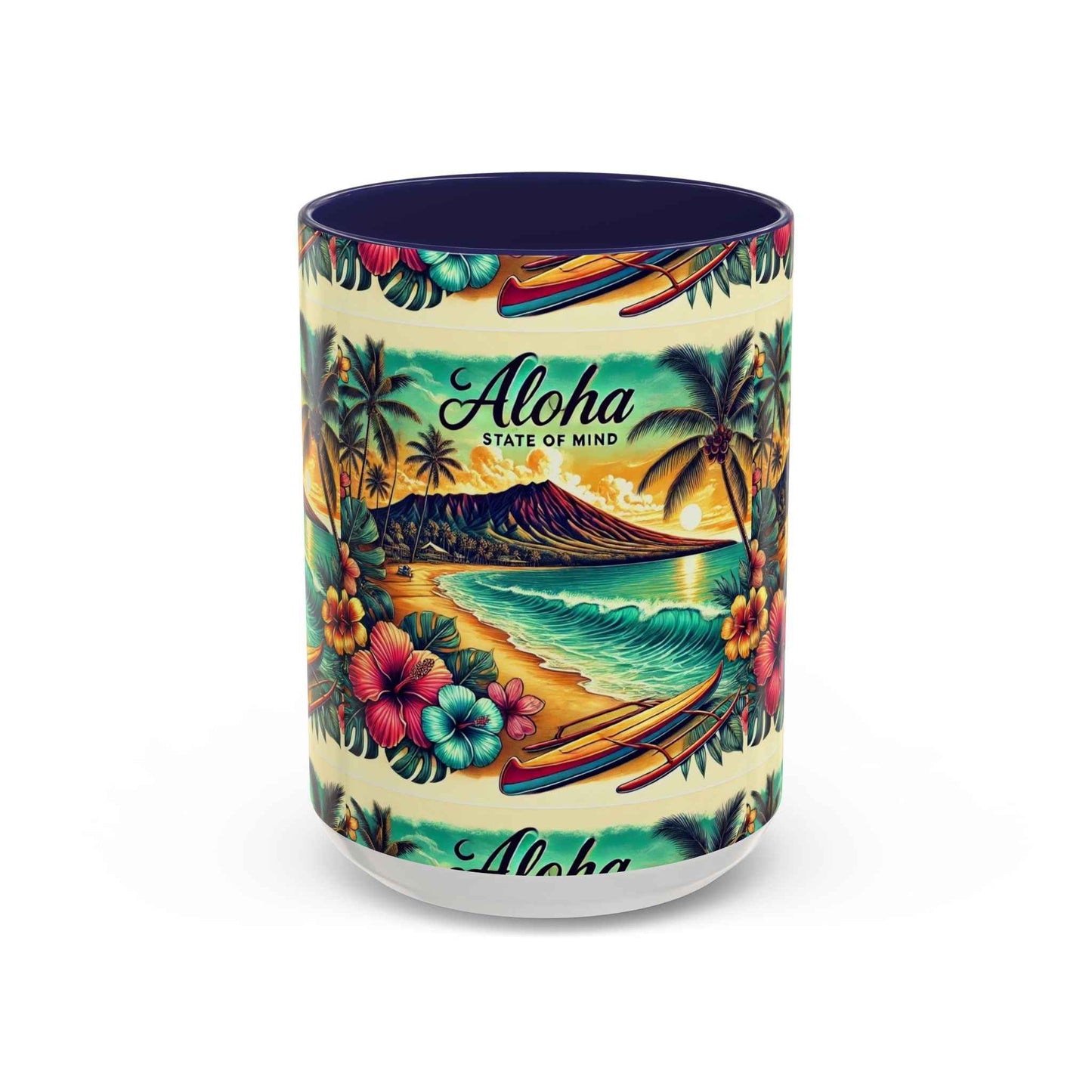 Aloha State of Mind Hawaii Mug - Tropical Beach Coffee Cup