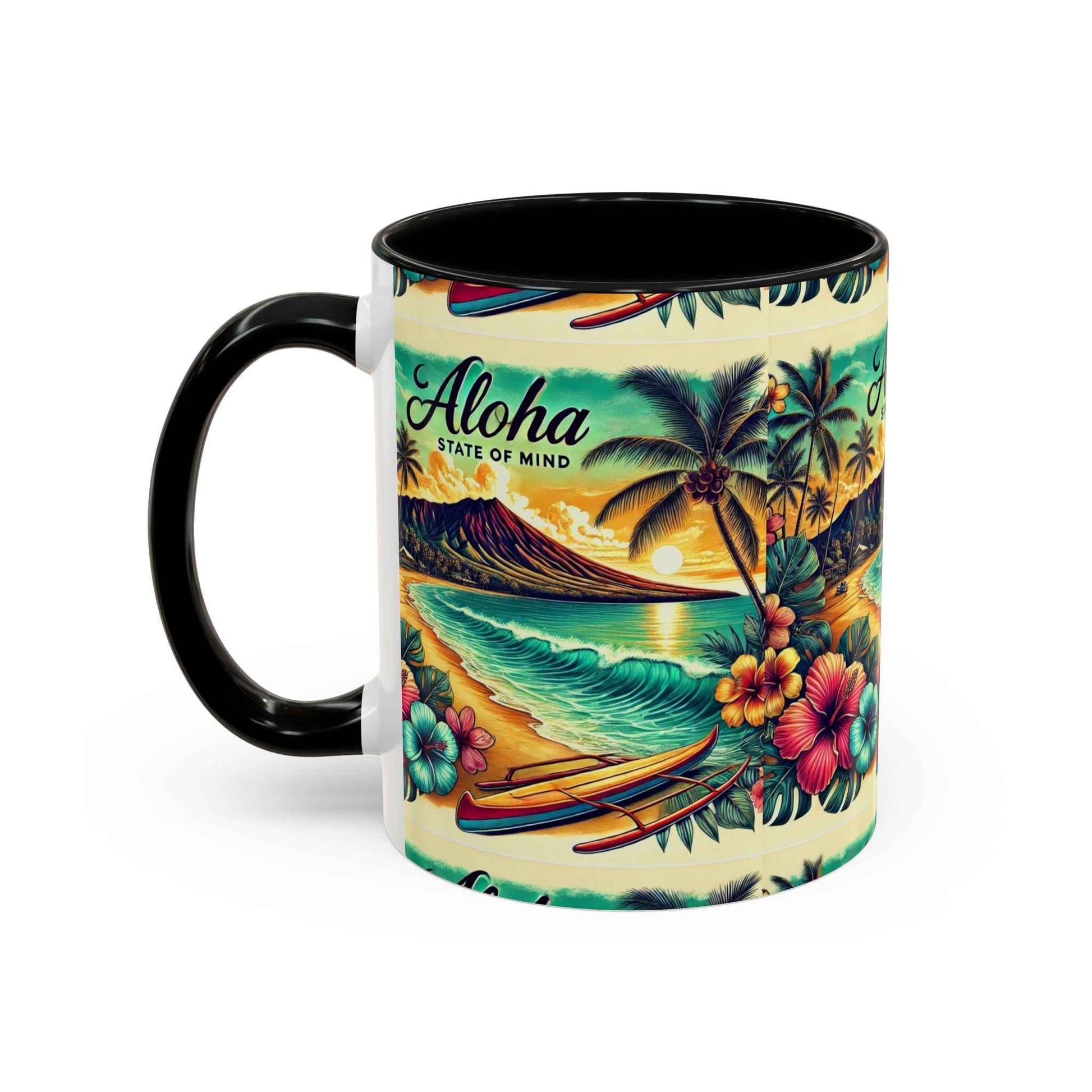 Aloha State of Mind Hawaii Mug - Tropical Beach Coffee Cup