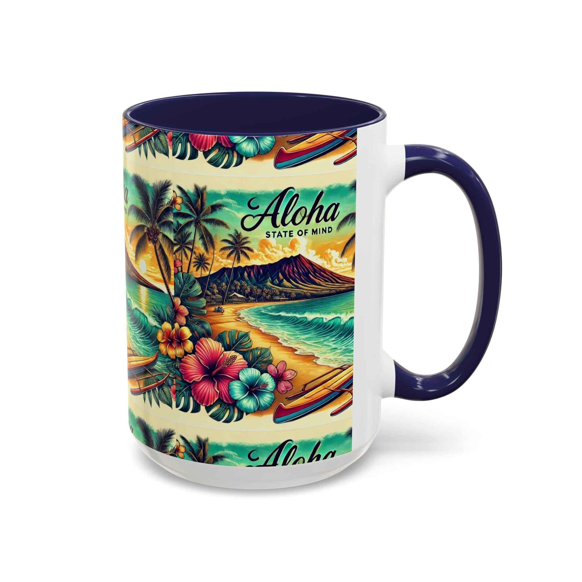 Aloha State of Mind Hawaii Mug - Tropical Beach Coffee Cup