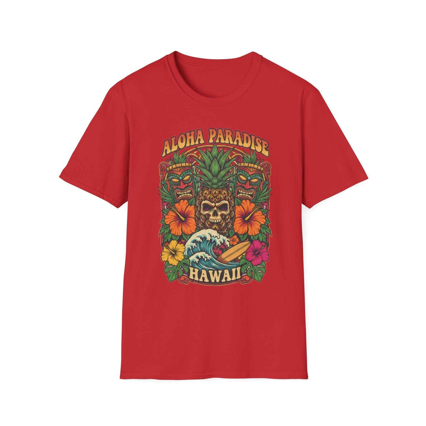 Aloha Paradise Hawaii T-Shirt, Casual Summer Wear, Beach Vacation Tee, Luau Party Shirt, Gift for Travelers, Graphic Tee