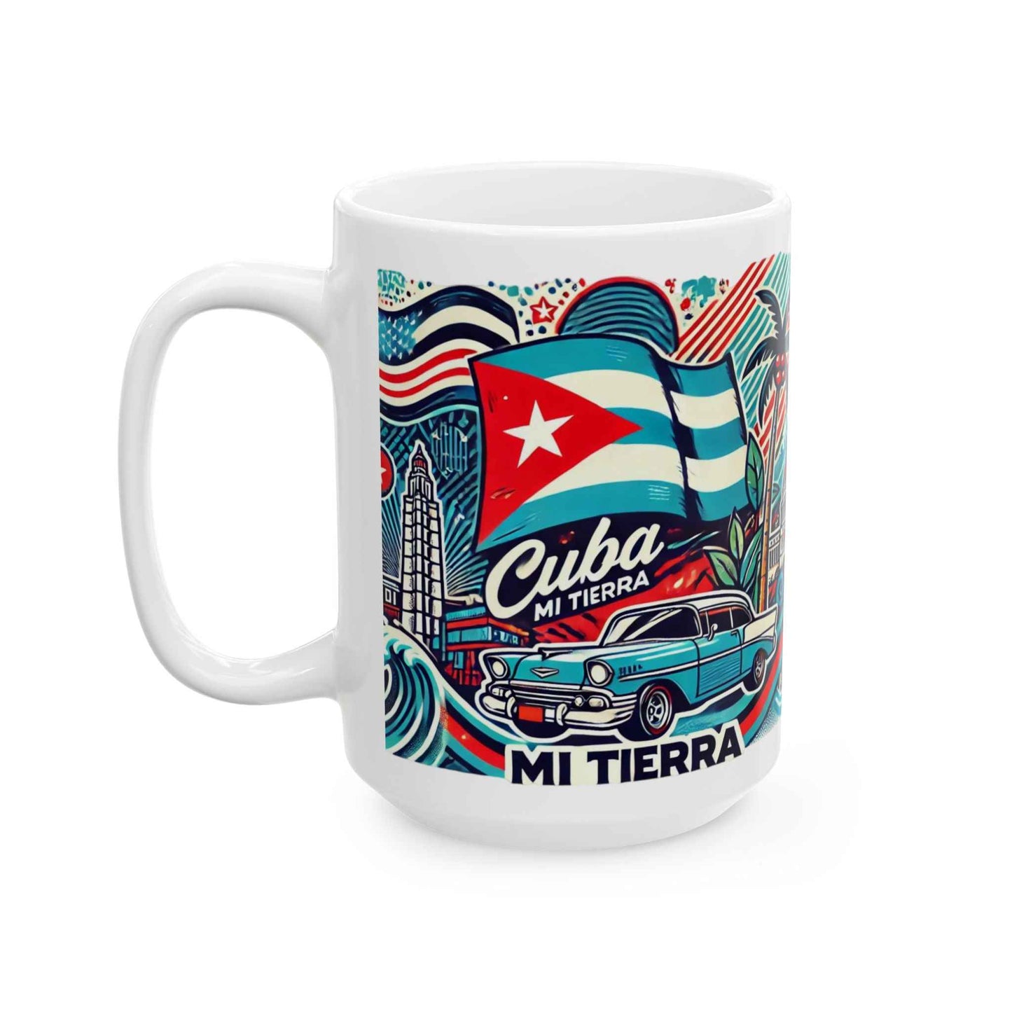 Taza Cuba Mi Tierra - Café Cubano | Regalo Nostálgico | 11oz y 15oz
