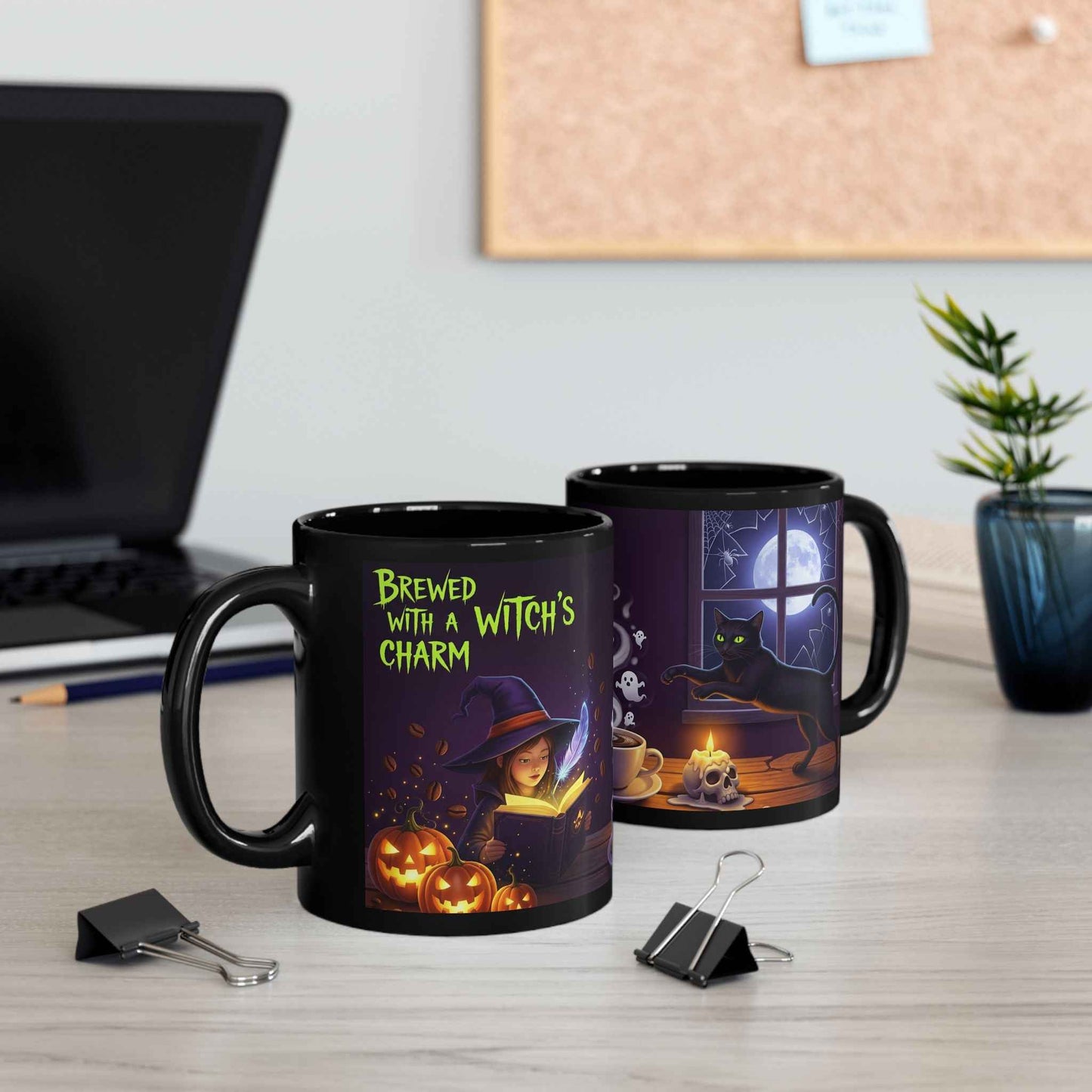 "Brewed with a Witch's Charm" Halloween Coffee Mug - Limited Edition Gift