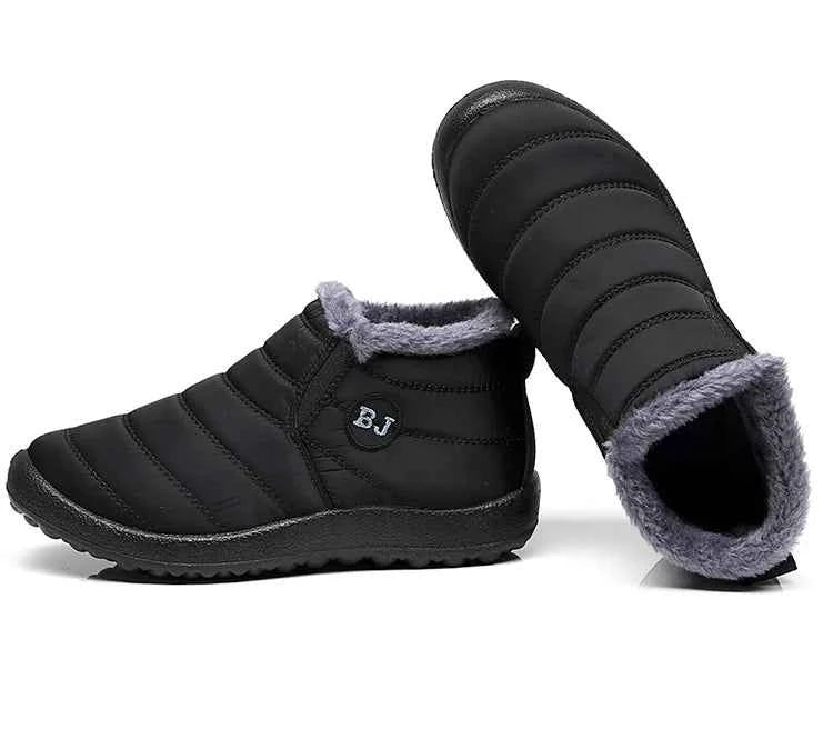 Lightweight Waterproof Snow Boots for Women | Slip-On Plush-Lined Ankle Boots | Plus Size Available