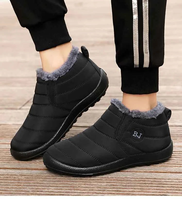 Lightweight Waterproof Snow Boots for Women | Slip-On Plush-Lined Ankle Boots | Plus Size Available