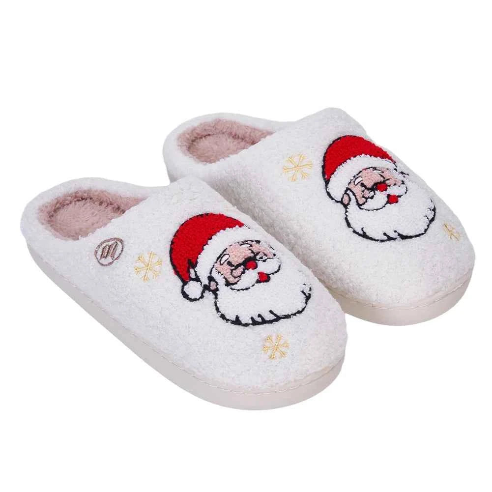 Cozy Christmas Santa Claus Slippers | Fluffy, Non-Slip Indoor Comfort