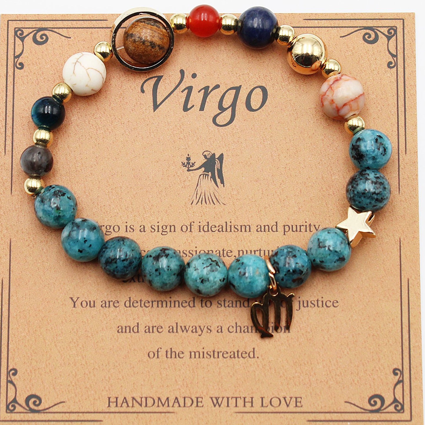 Zodiac Constellation Bracelet - 8 Planets Natural Stone Bracelet