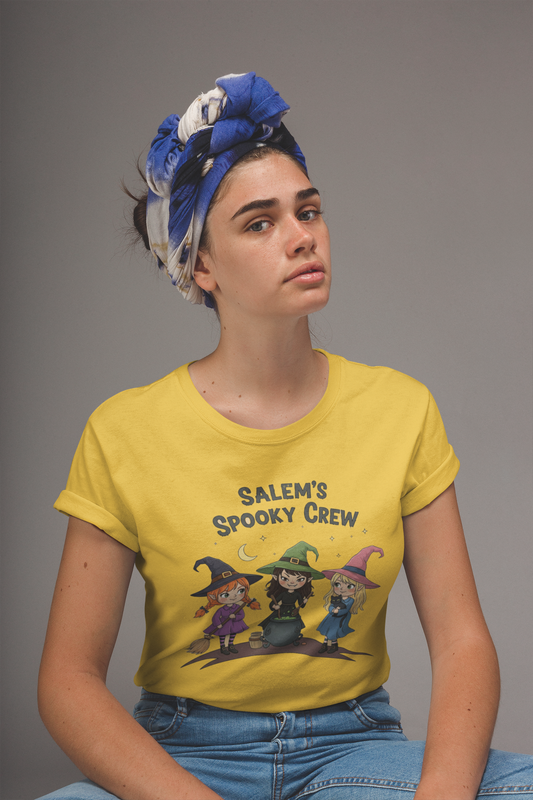 Salem's Spooky Crew T-Shirt, Cute Halloween Shirt, Unisex Witch Tee