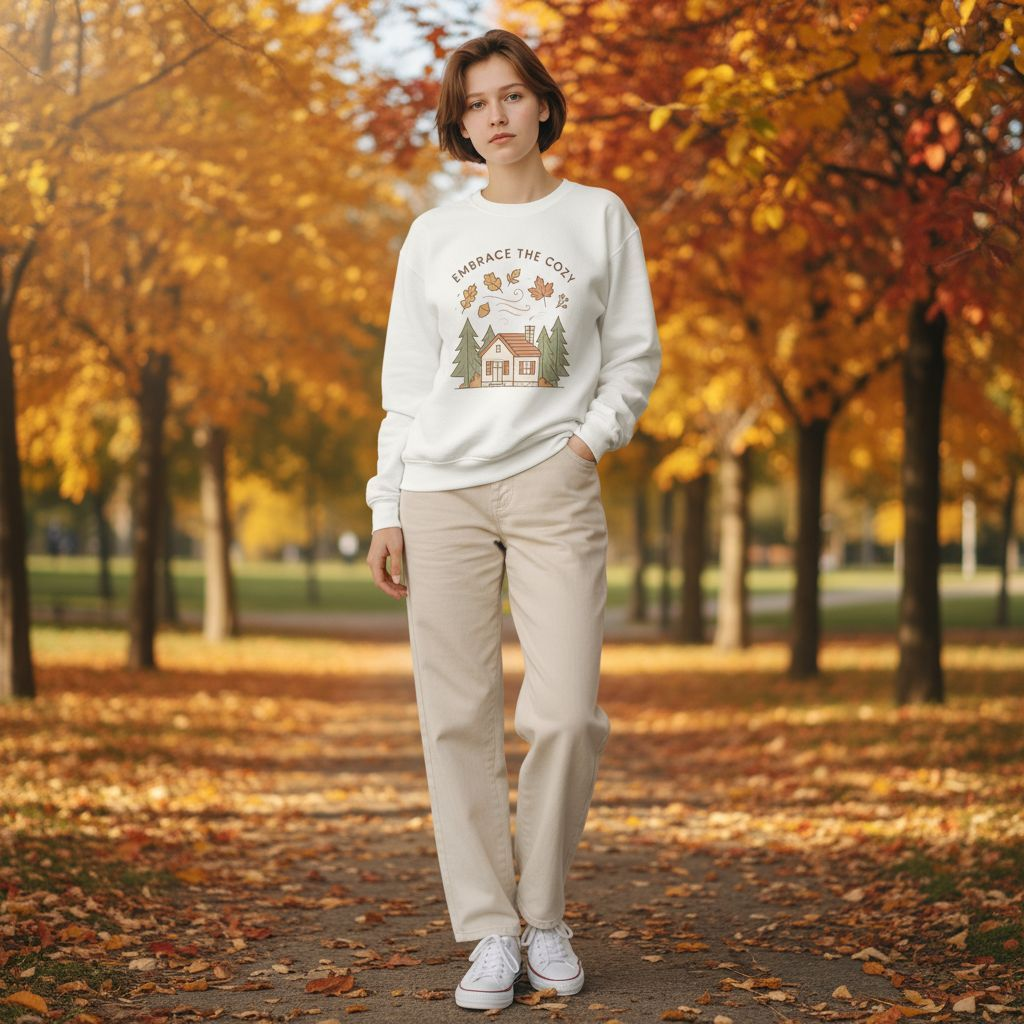 Cozy Embrace Unisex Sweatshirt, Comfy Crewneck Jumper, Warm Pullover Top, Soft Sweater Shirt, Snug Lounge Wear