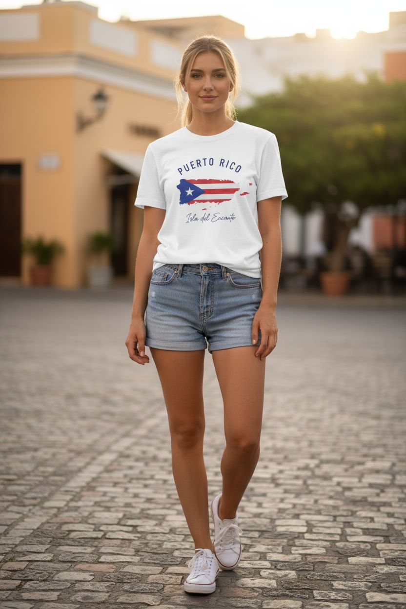 Camiseta Puerto Rico Isla del Encanto - Orgullo Boricua | Havana Vibe
