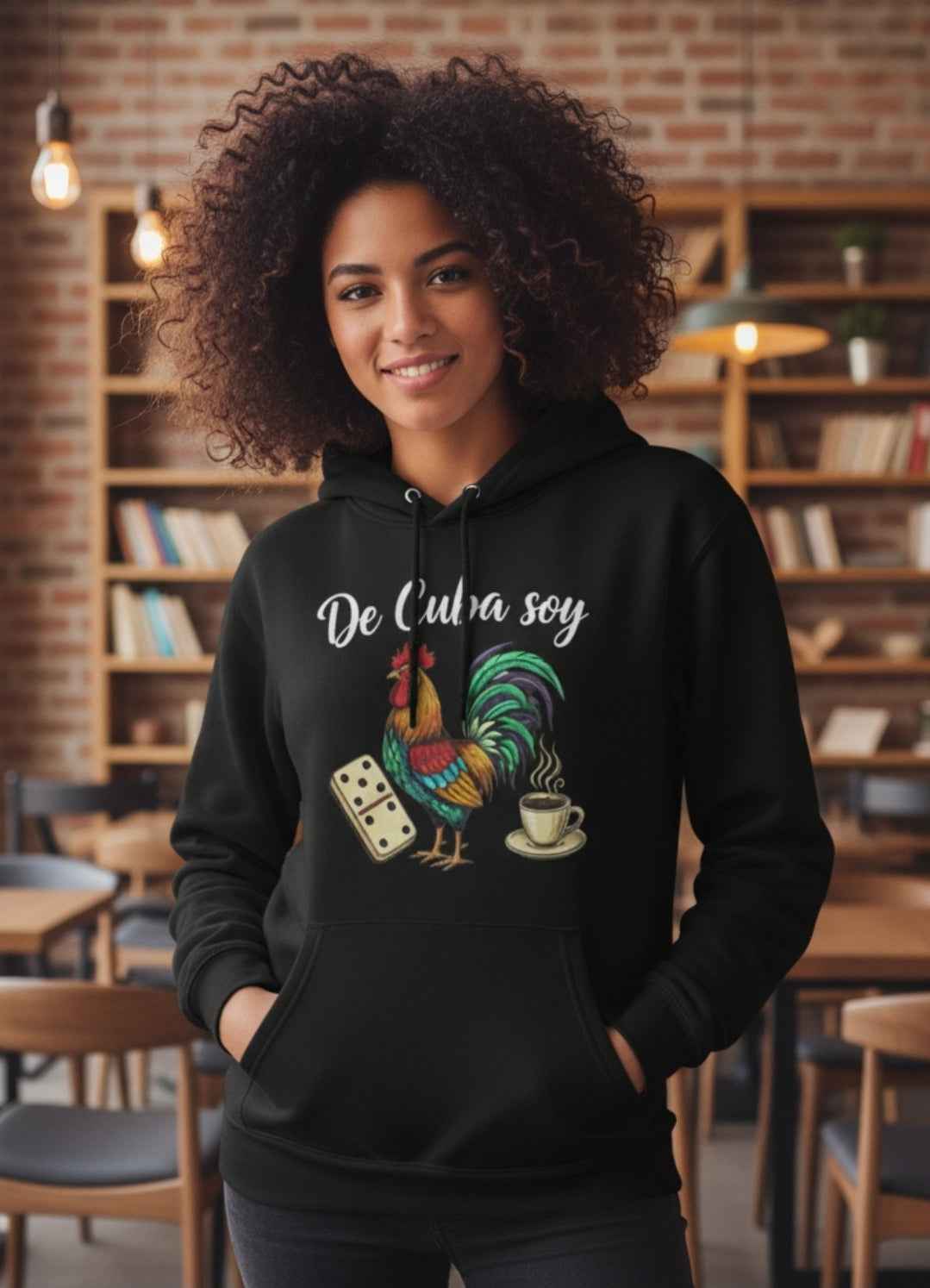Colorful Rooster Fleece Hoodie - Cozy Chicken Sweatshirt