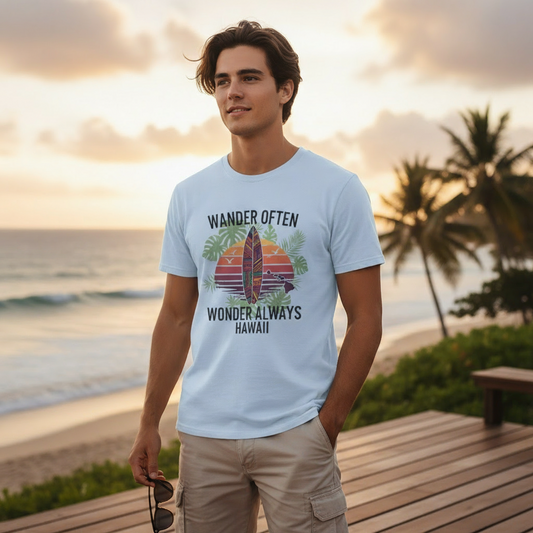 Wander Often T-Shirt - Unisex Surf Tee for Beach & Travel Lovers