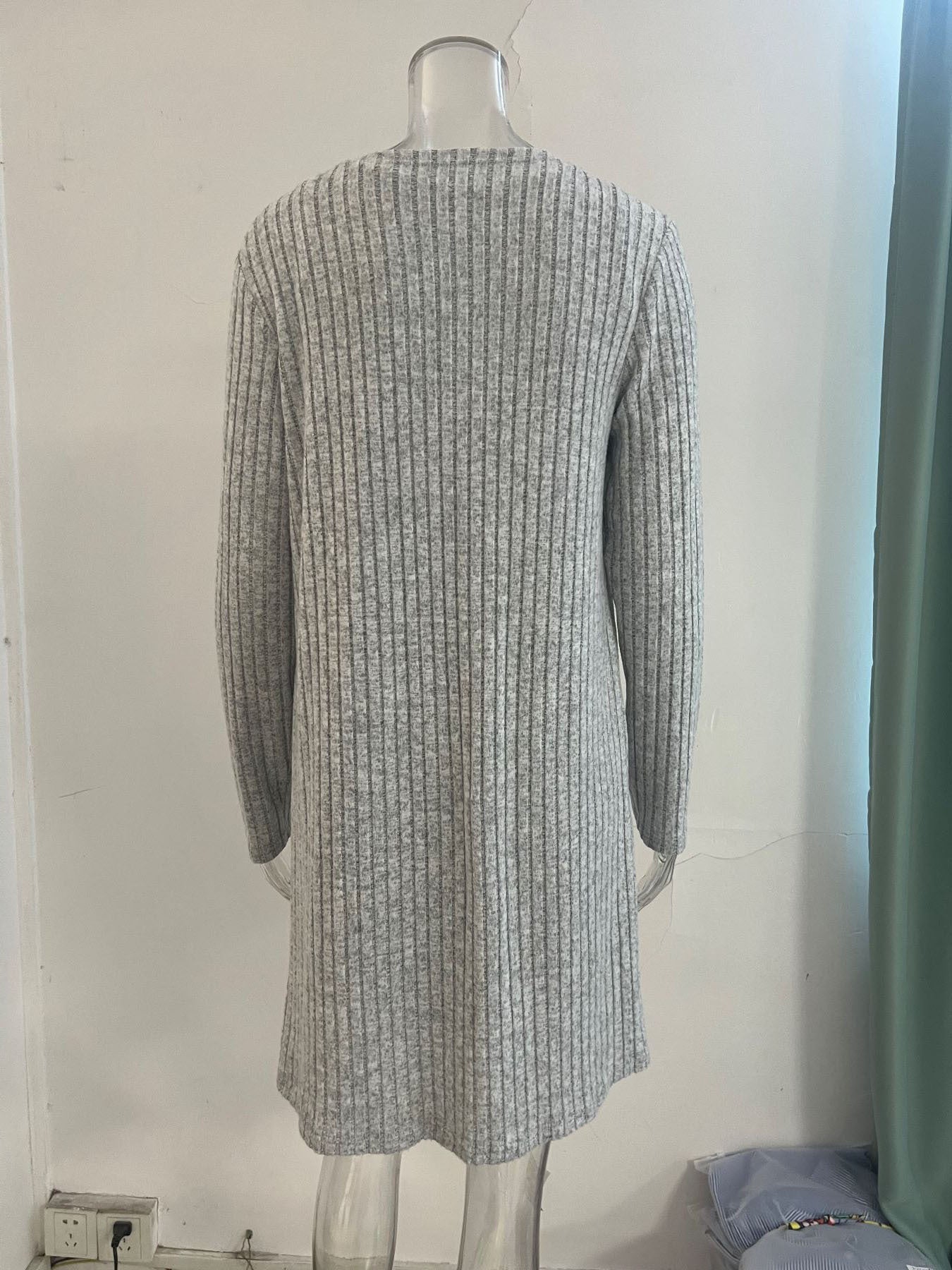 Tailored Solid Color Sleeveless Vest Dress - Elegant Pinstripe Bodycon Dress for Women