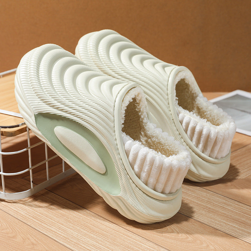 Men's Waterproof Cotton Slippers - Winter Outdoor House Shoes